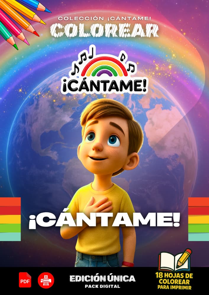 Pack Individual – ¡Cántame! (18 páginas para colorear)