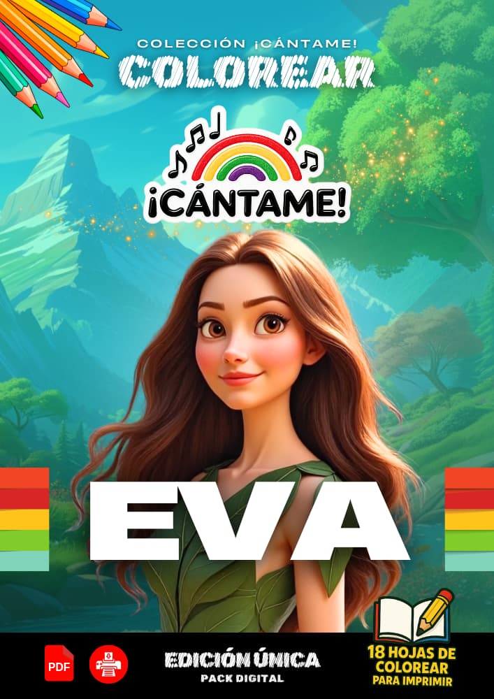Pack Individual – Eva (18 páginas para colorear)