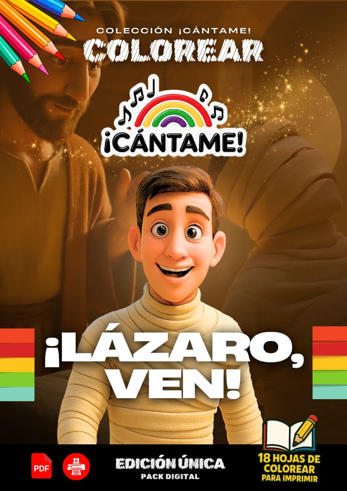 Pack Individual – ¡Lázaro, Ven! (18 páginas para colorear)