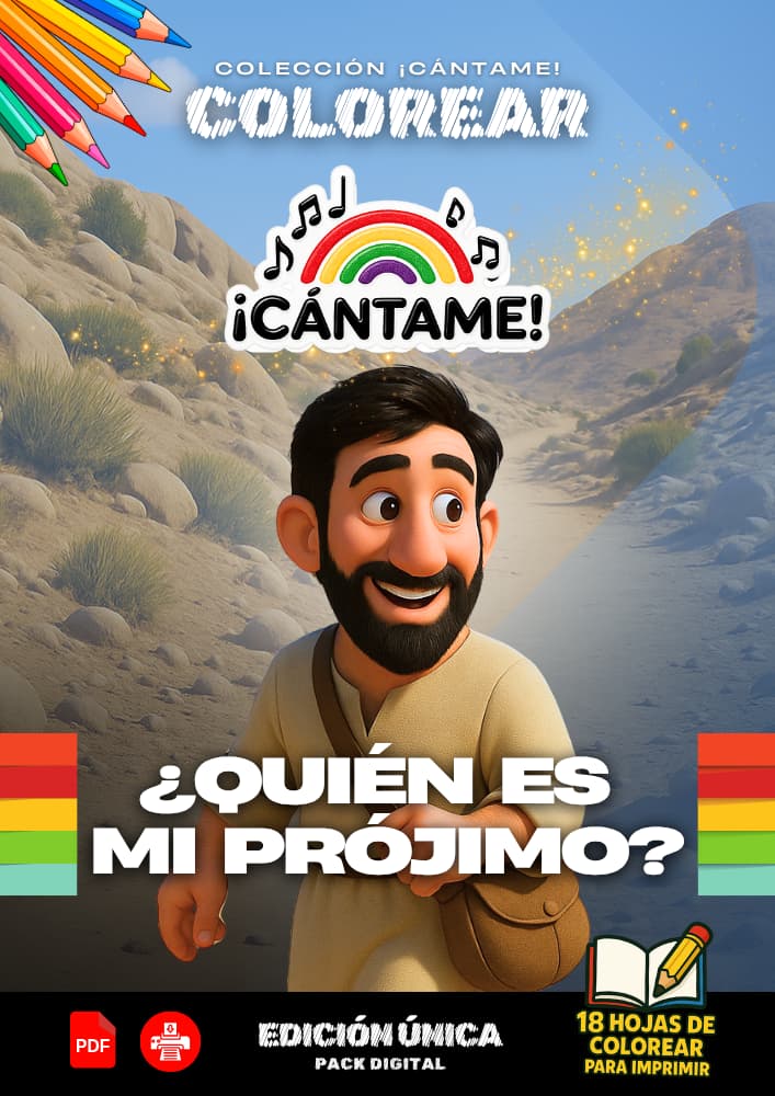 Pack Individual – ¿Quién es mi Prójimo? (18 páginas para colorear)